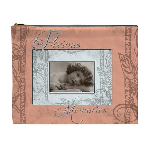 Precious Memories Extra Large Cosmetic Bag By Catvinnat Front