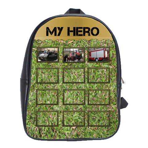 My Hero (large) School Bag By Deborah Front
