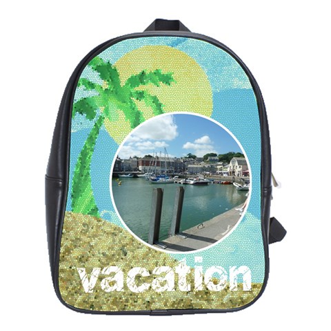 Vacation  Large School Bag Back Pack By Catvinnat Front