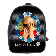 beauty flower - School Bag (Large)
