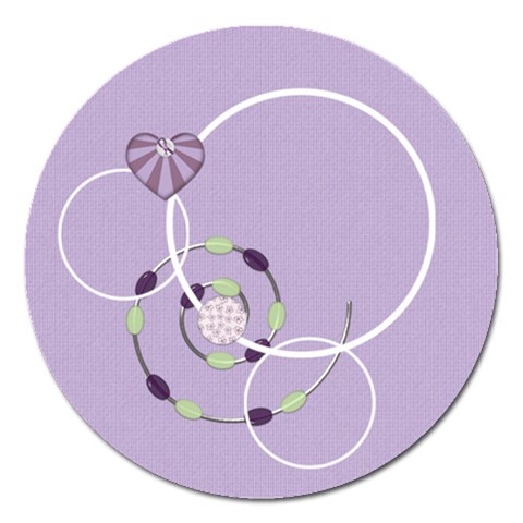 Lavender Essentials Round Magnet 1 By Lisa Minor Front