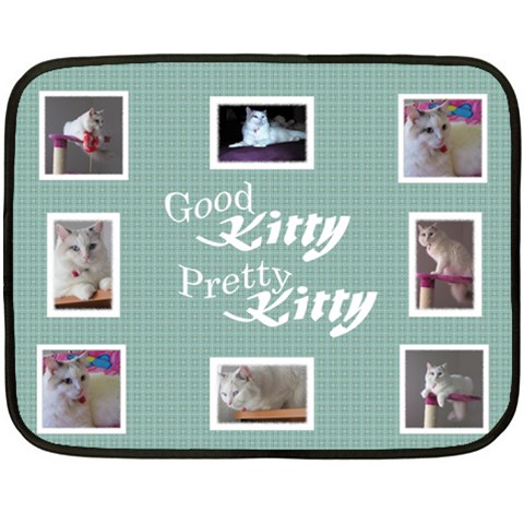 Good Kitty Pretty Kitty Mini Blanket By Deborah 35 x27  Blanket