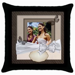 wedding - Throw Pillow Case (Black)