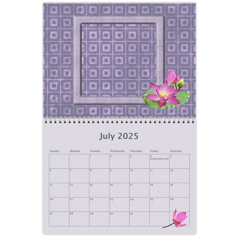 Pretty In Mauve 2024 (any Year) Calendar By Deborah Jul 2024