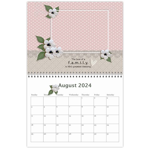 Calendar Aug 2024