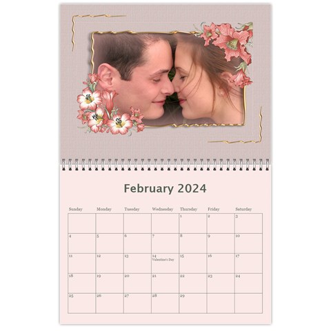 Framed With Flowers 2024 (any Year) Calendar By Deborah Feb 2024