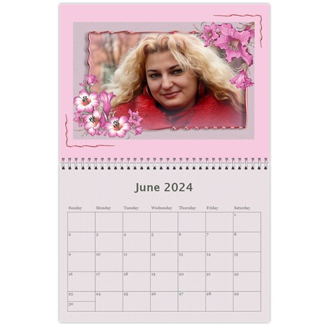 Framed With Flowers 2024 (any Year) Calendar By Deborah Jun 2024