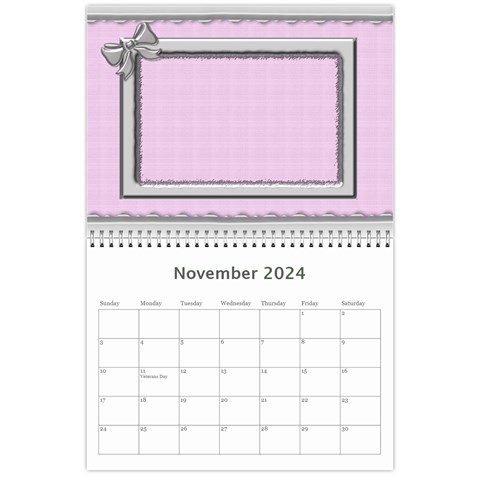 Elegant In Silver 2024 (any Year) Calendar By Deborah Nov 2024