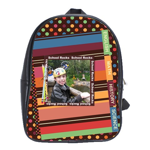 Colorful World Bag Large School Bag By Blue Angel Front