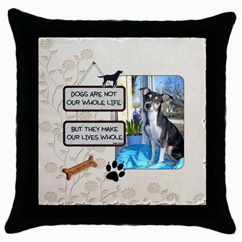 Dogs Throw Pillow By Lil Front