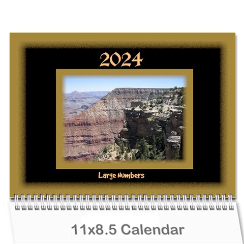All Framed 2024 Large Number Calendar By Deborah Cover
