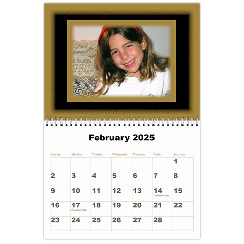All Framed 2024 Large Number Calendar By Deborah Feb 2024