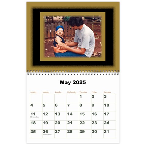 All Framed 2024 Large Number Calendar By Deborah May 2024