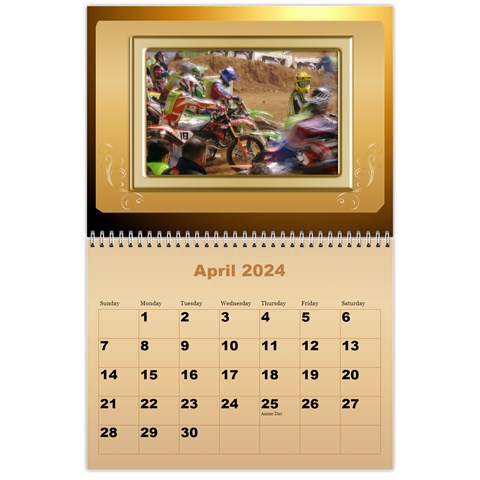 Male Calendar 2024 (large Numbers) By Deborah Apr 2024