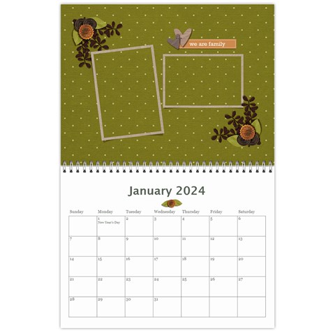 Calendar: Love Of Family By Jennyl Jan 2024