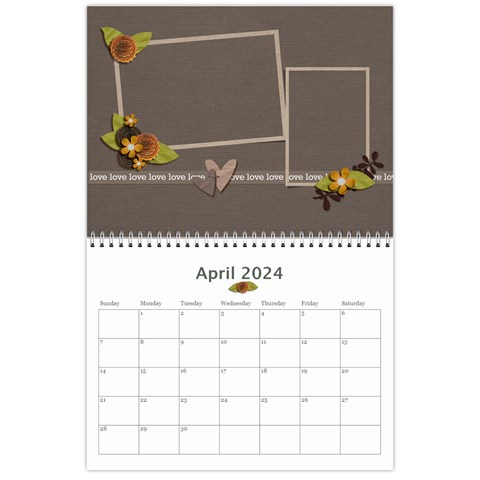 Calendar: Love Of Family By Jennyl Apr 2024