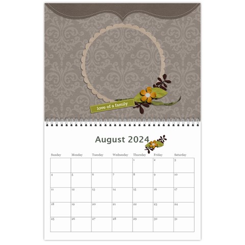 Calendar: Love Of Family By Jennyl Aug 2024