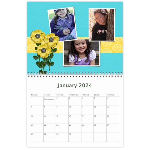 Calendar: Garden Of Flowers By Jennyl Jan 2024