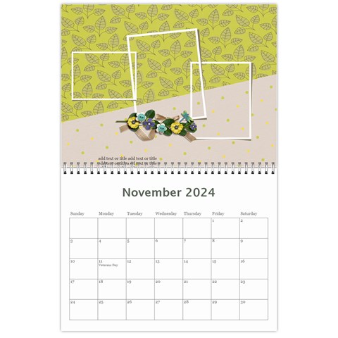 Calendar: Garden Of Flowers By Jennyl Nov 2024