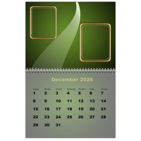 Styled In Green 2024 Calendar (large Numbers) By Deborah Dec 2024