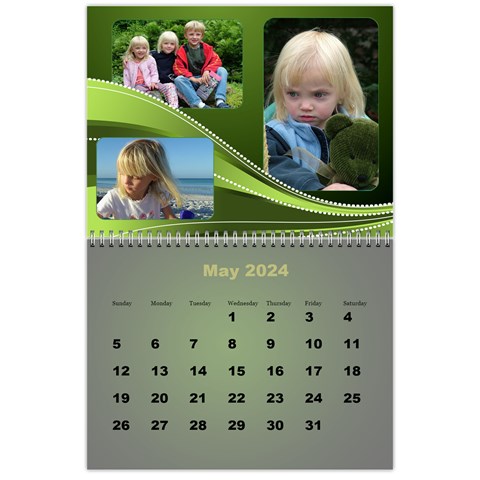 Styled In Green 2024 Calendar (large Numbers) By Deborah May 2024