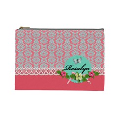 Cosmetic Bag (Large)- Lace and Flowers