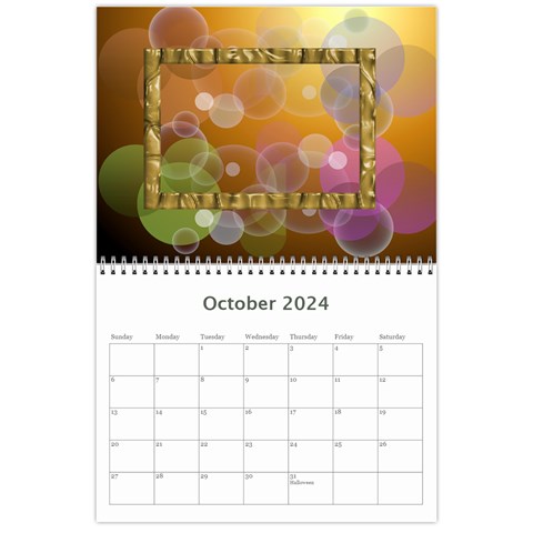 Bubbles 2024 (any Year) Calendar By Deborah Oct 2024