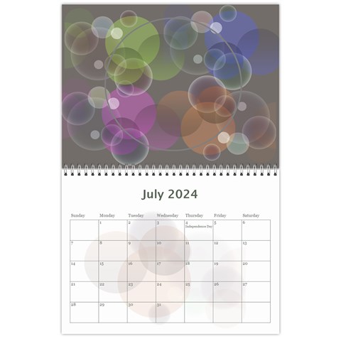 Bubbles 2024 (any Year) Calendar By Deborah Jul 2024