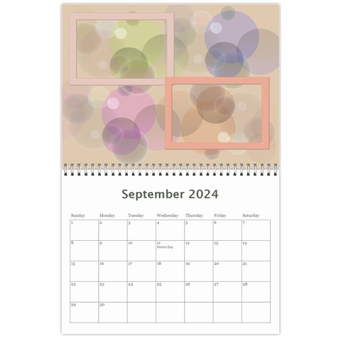 Bubbles 2024 (any Year) Calendar By Deborah Sep 2024