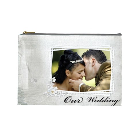 Our Wedding (large) Cosmestic Bag By Deborah Front