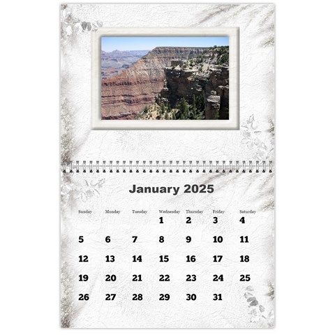 General Purpose Textured 2024 Calendar (large Numbers) By Deborah Jan 2024