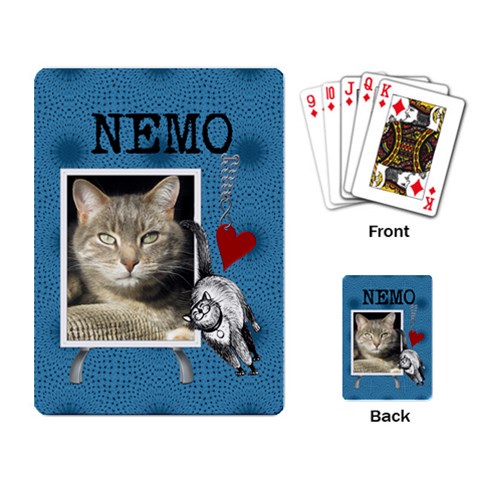 Love My Cat Playing Cards By Lil Back