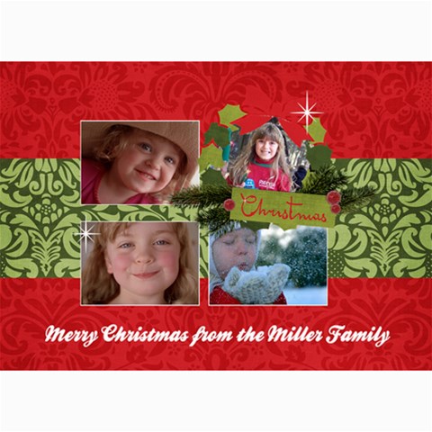 Christmas/holiday 7 x5  Photo Card - 1