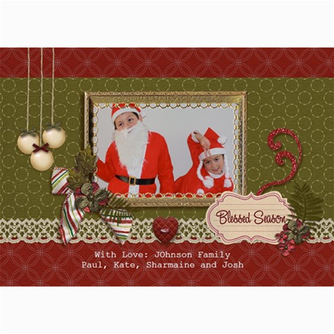 5x7 Photo Card: Blessed Season By Jennyl 7 x5  Photo Card - 6