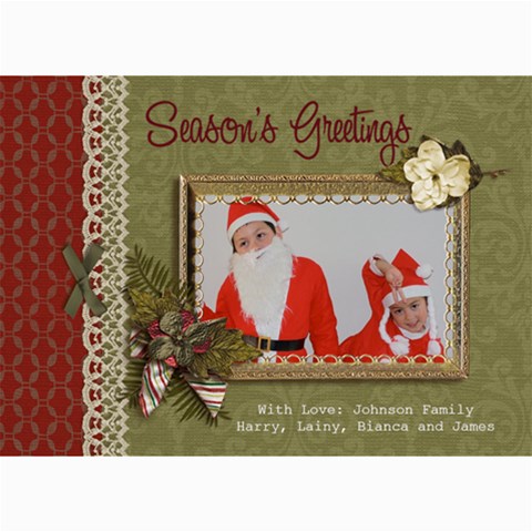 5x7 Photo Card: Season s Greetings By Jennyl 7 x5  Photo Card - 1