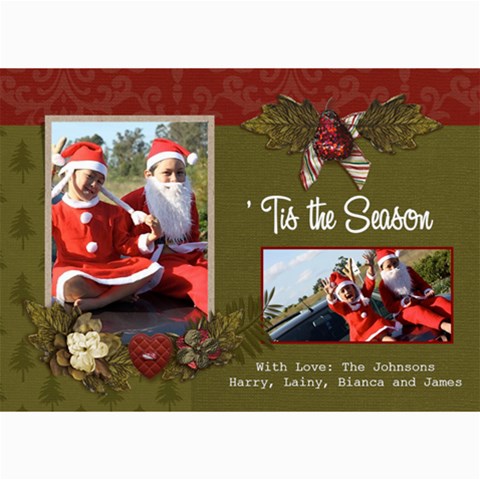 5x7 Photo Card:  tis The Season By Jennyl 7 x5  Photo Card - 4