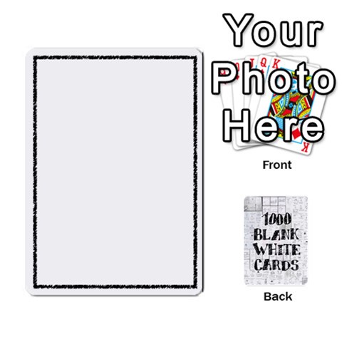King 1000 Blank White Cards By Jack Reda Front - HeartK