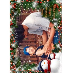 Snowman Christmas 5x7 card - Greeting Card 5  x 7 