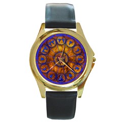 Sorcerer s Apprentice - Round Gold Metal Watch
