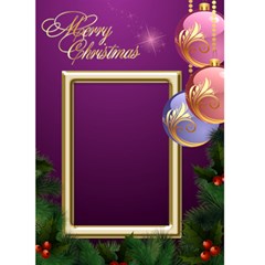 Merry Christmas in Purple 5x7 Card - Greeting Card 5  x 7 