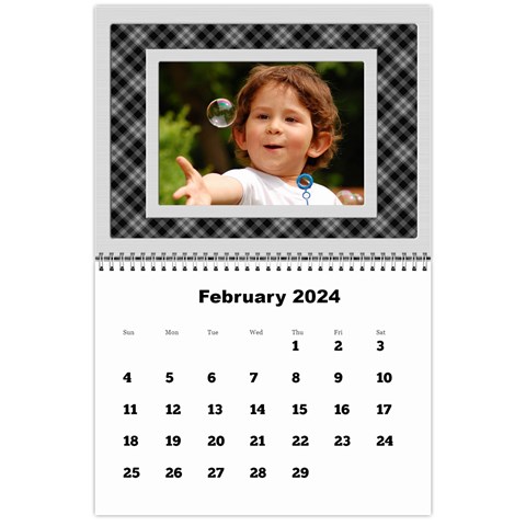 Framed In Silver 2024 Calendar (large Numbers) By Deborah Feb 2024