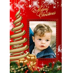 Modern Merry Christmas 5x7 Card - Greeting Card 5  x 7 