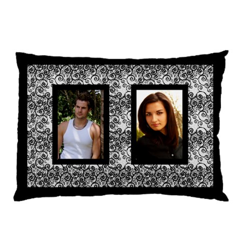 Classic Black (2 Sided) Pillow Case By Deborah Back
