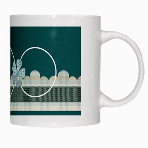Covered In Teal Mug 1 By Lisa Minor Right