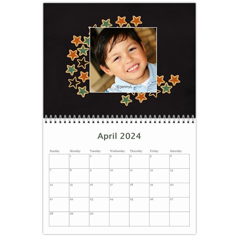 Calendar: All Stars By Jennyl Apr 2024