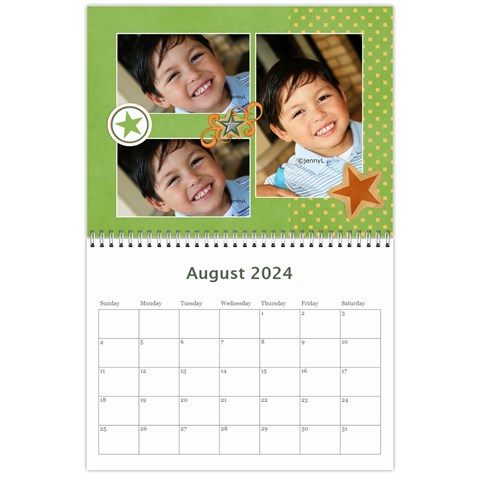 Calendar: All Stars By Jennyl Aug 2024