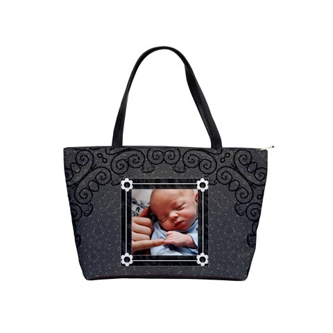 Black Design Classic Shoulder Handbag By Lil Front