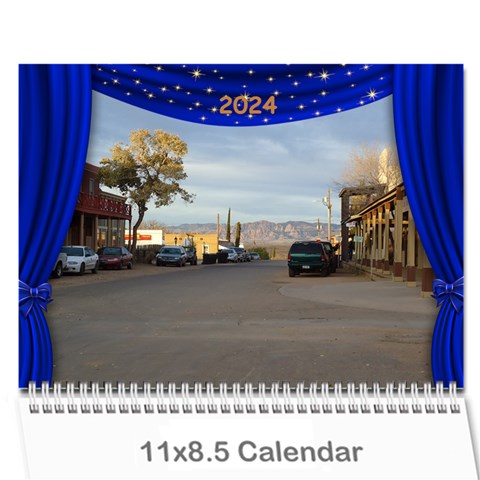 Our Production 2024 (any Year) Calendar Blue And Gold By Deborah Cover