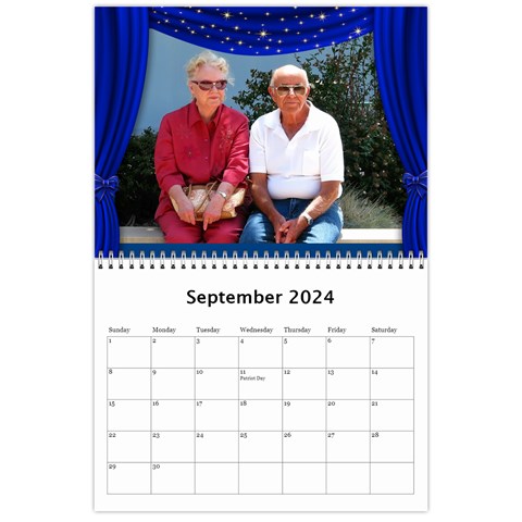 Our Production 2024 (any Year) Calendar Blue And Gold By Deborah Sep 2024