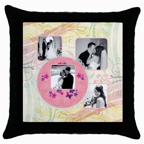 Pretty In Pink Throw Pillow By Lil Front